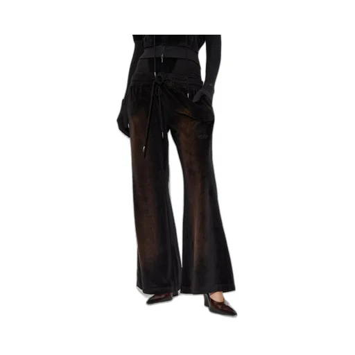 Flared Velour Track Pants
