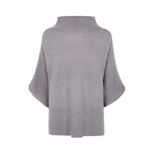 Mock Neck Ribbed Knit Sweater