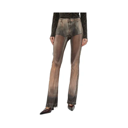 Sheer Mesh Flare Pants