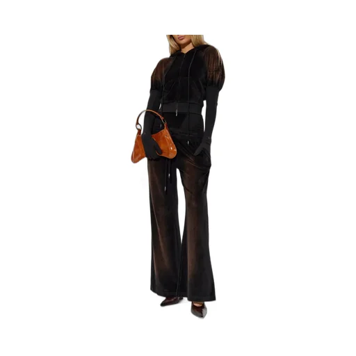 Flared Velour Track Pants