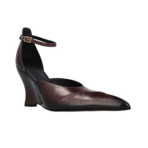 Wedge Ankle Strap Pumps