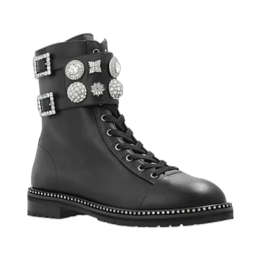 Combat Boots With Embellishments