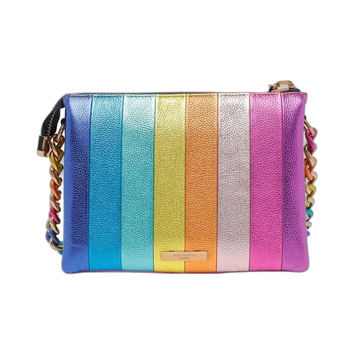 Shoulder Bag With Rainbow Stripes