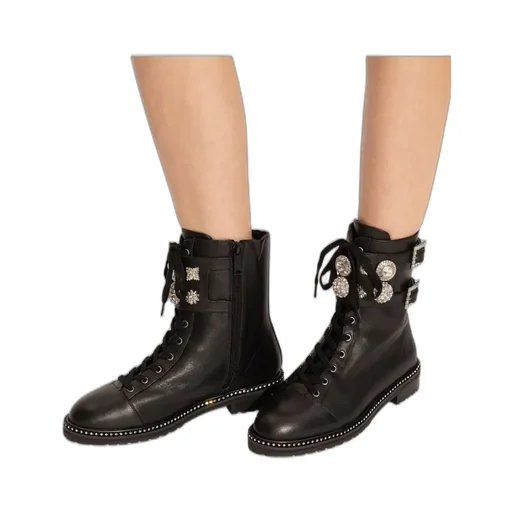 Combat Boots With Embellishments