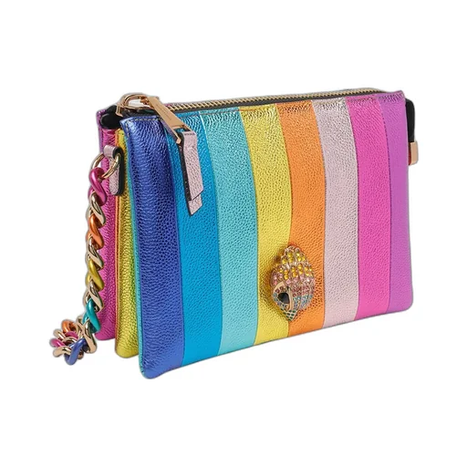 Shoulder Bag With Rainbow Stripes
