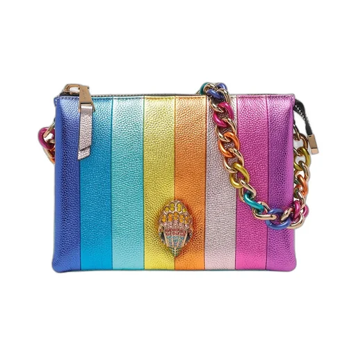 Shoulder Bag With Rainbow Stripes