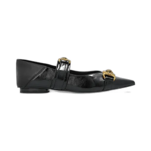 Ballet Flats With Medusa Hardware
