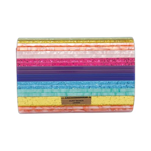 Striped Clutch Bag
