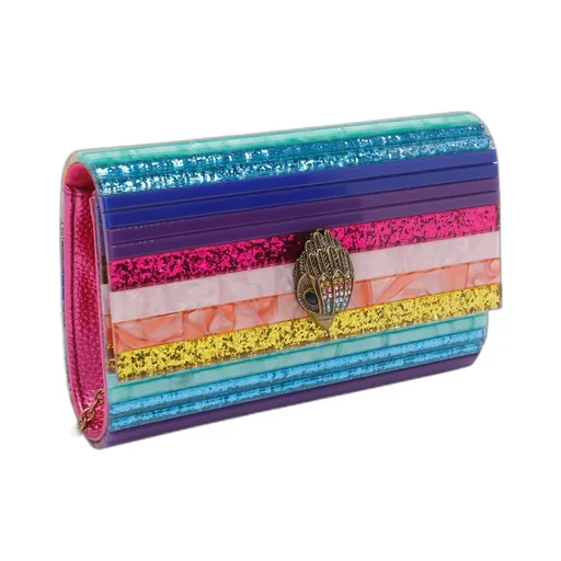 Striped Clutch Bag