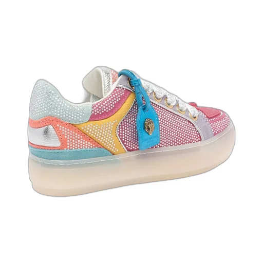 Platform Sneakers With Rhinestones