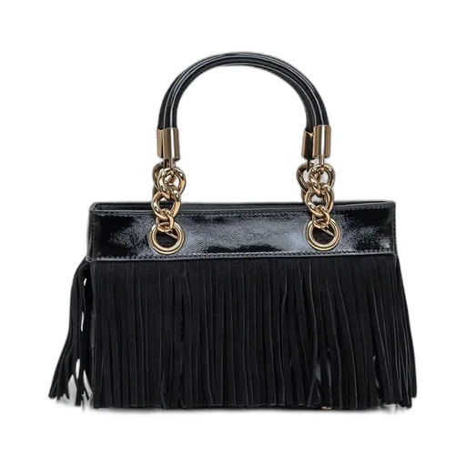 Fringed Top Handle Bag