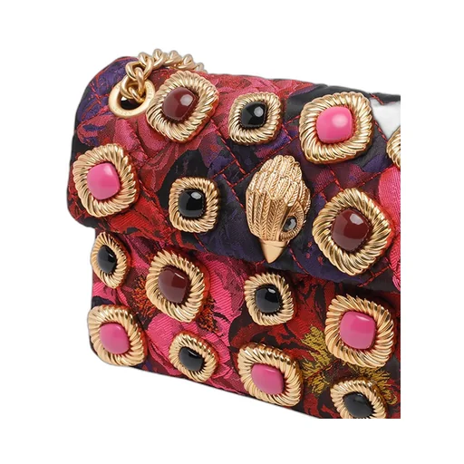 Quilted Shoulder Bag With Embellishments