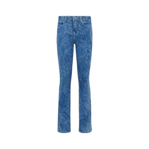 Paisley Print Flare Jeans