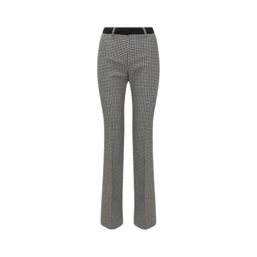 Houndstooth Flared Trousers