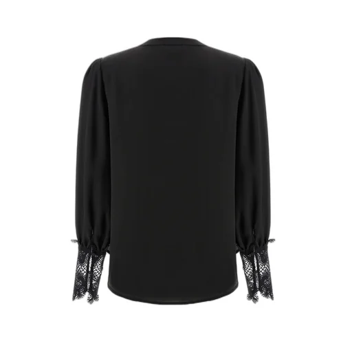 Blouse With Lace Cuffs