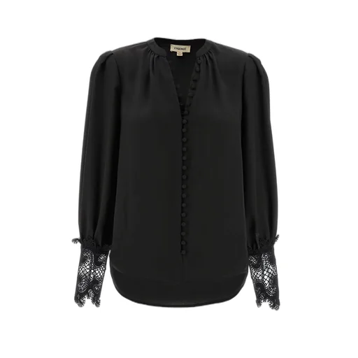 Blouse With Lace Cuffs