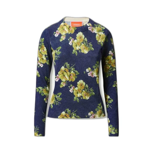 Floral Print Knit Sweater