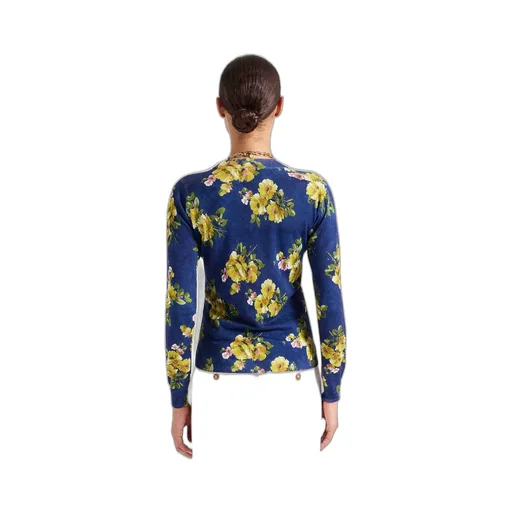 Floral Print Knit Sweater