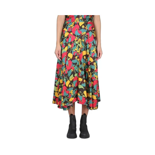 Floral Print Midi Skirt