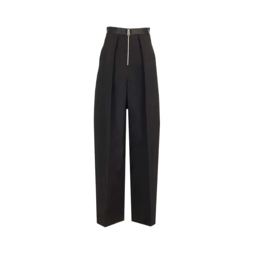 High-Waisted Pleated Trousers