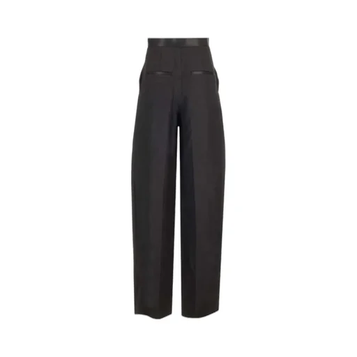 High-Waisted Pleated Trousers