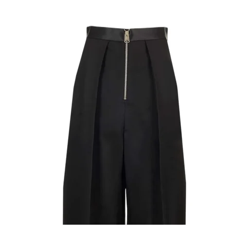 High-Waisted Pleated Trousers