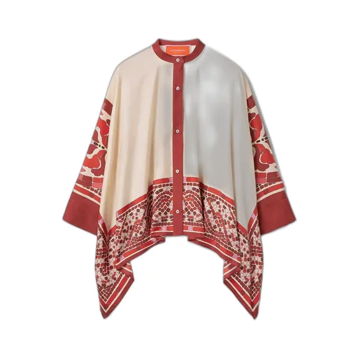 Printed Silk Scarf Blouse