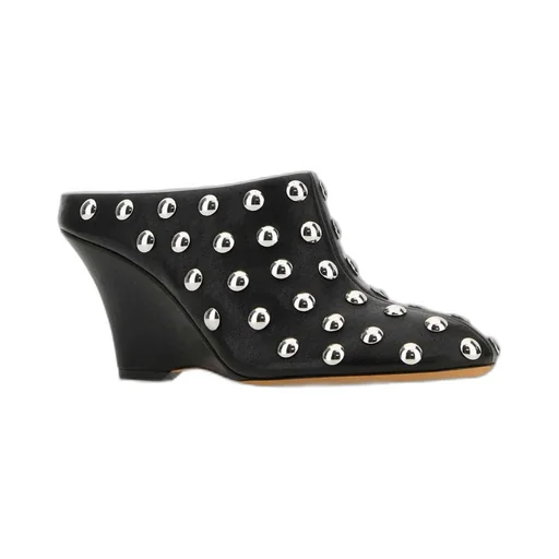 Studded Wedge Mules