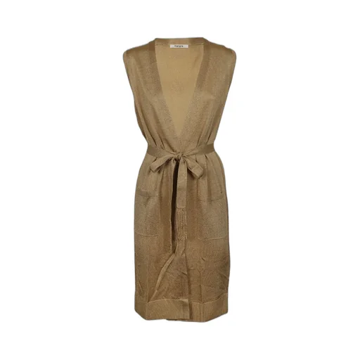 Sleeveless Long Cardigan