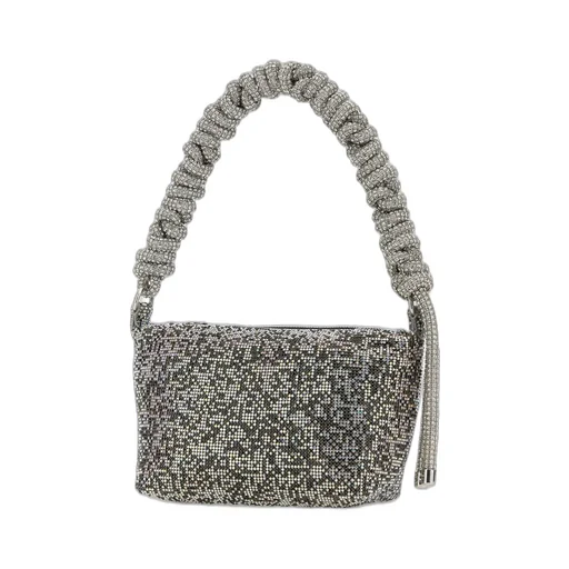 Crystal-Embellished Shoulder Bag