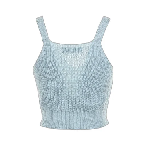 V-Neck Knit Crop Top