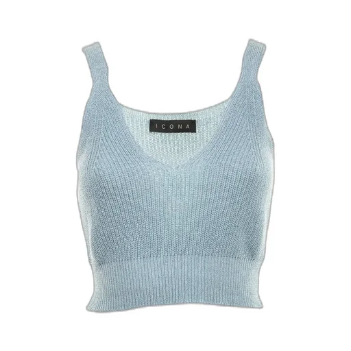 V-Neck Knit Crop Top