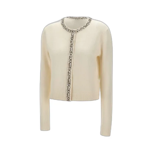 Cardigan With Embellished Neckline