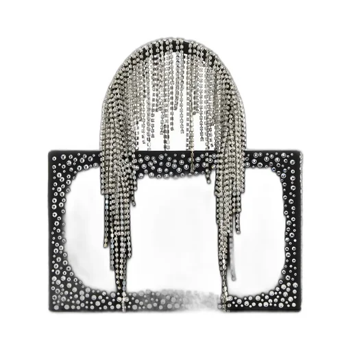 Crystal-Embellished Top-Handle Bag