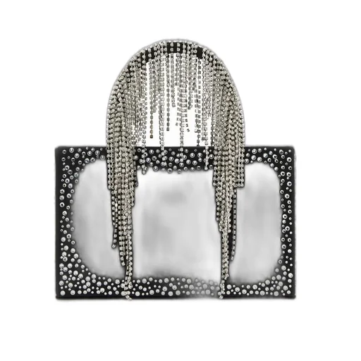 Crystal-Embellished Top-Handle Bag