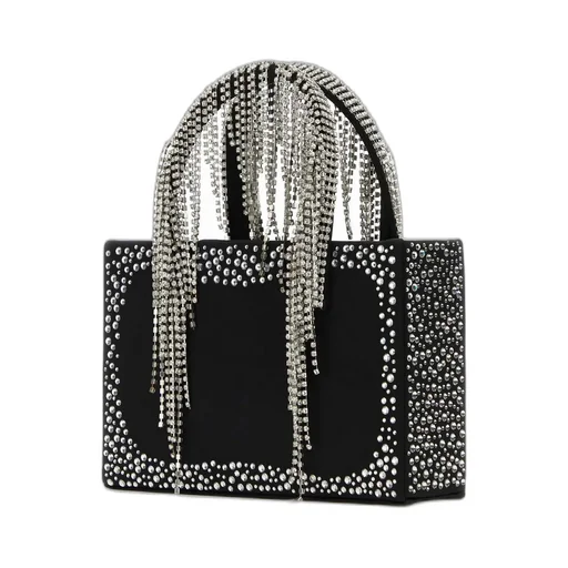 Crystal-Embellished Top-Handle Bag