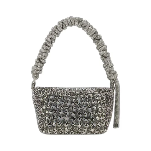 Crystal-Embellished Shoulder Bag