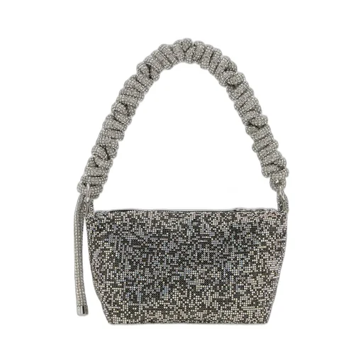 Crystal-Embellished Shoulder Bag
