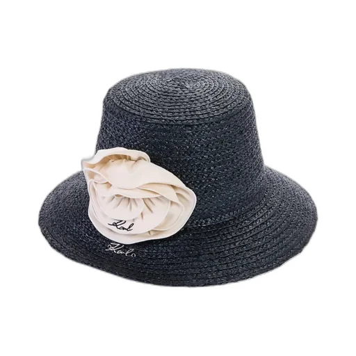 Straw Hat With Flower Accent