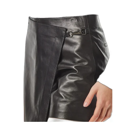 Leather Wrap Skirt