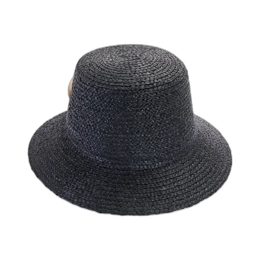 Straw Hat With Flower Accent