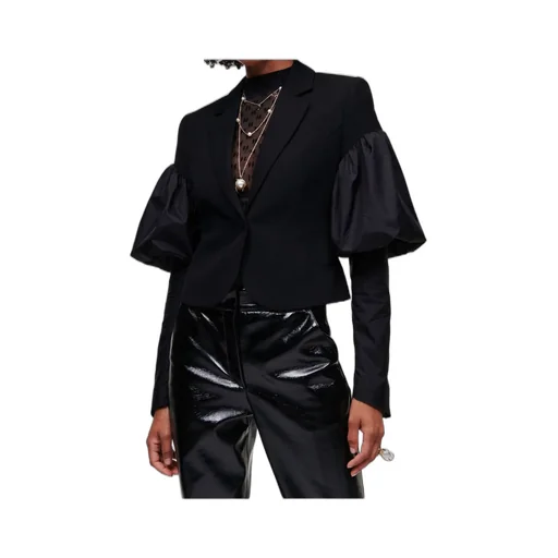 Blazer With Balloon Sleeves