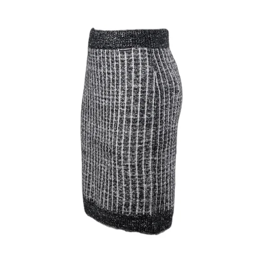 Plaid Knit Pencil Skirt