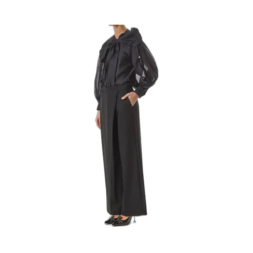 Wrap Wide-Leg Trousers