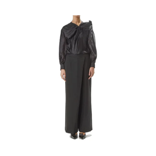 Wrap Wide-Leg Trousers