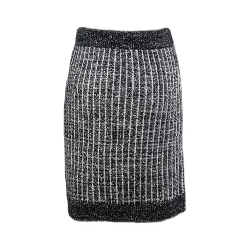 Plaid Knit Pencil Skirt
