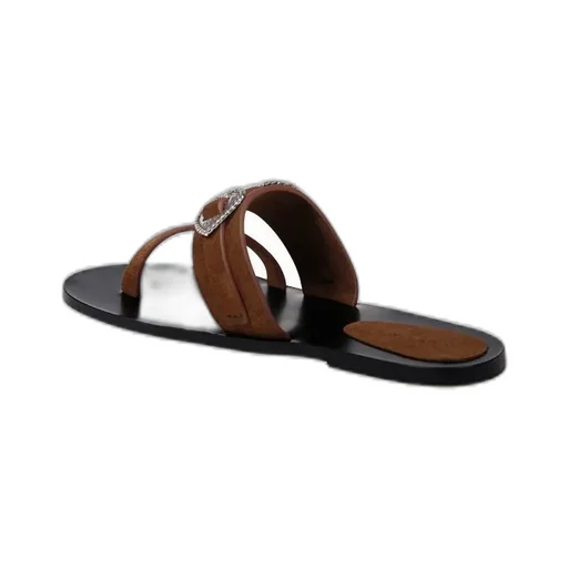 Suede Slide Sandals