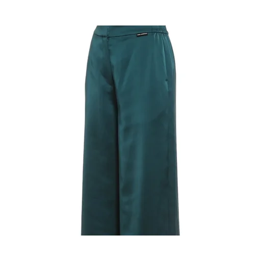 Wide-Leg Satin Trousers