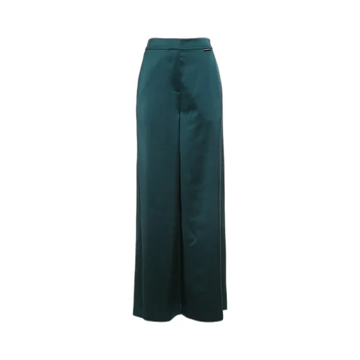 Wide-Leg Satin Trousers
