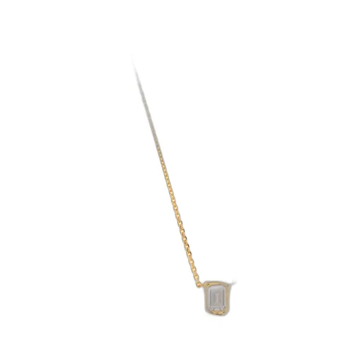 Emerald Cut Solitaire Necklace